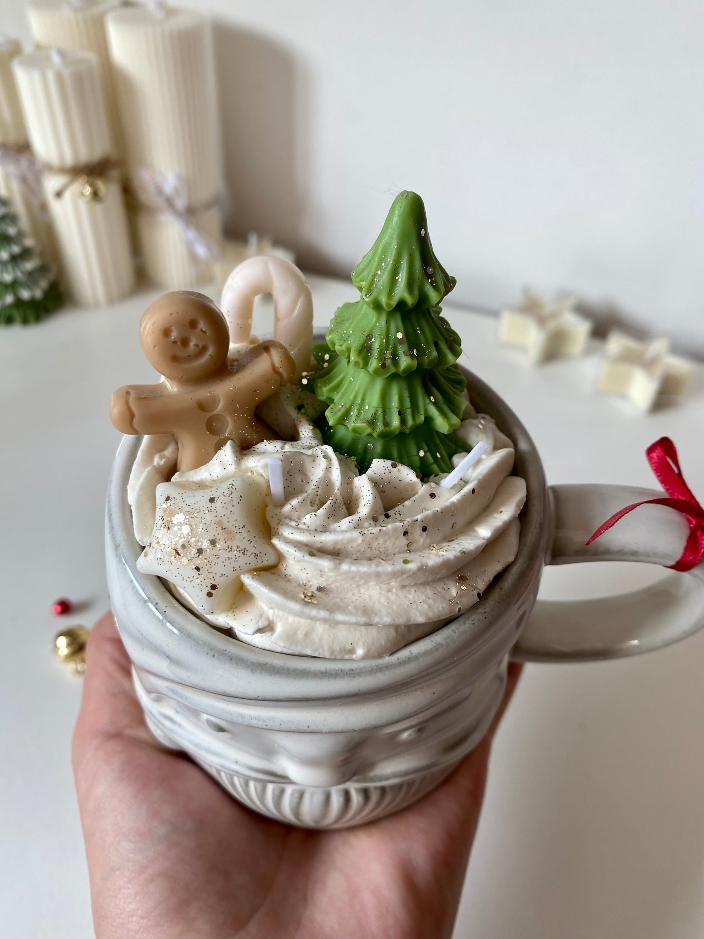 Candela in tazza “ Winter wonderland “