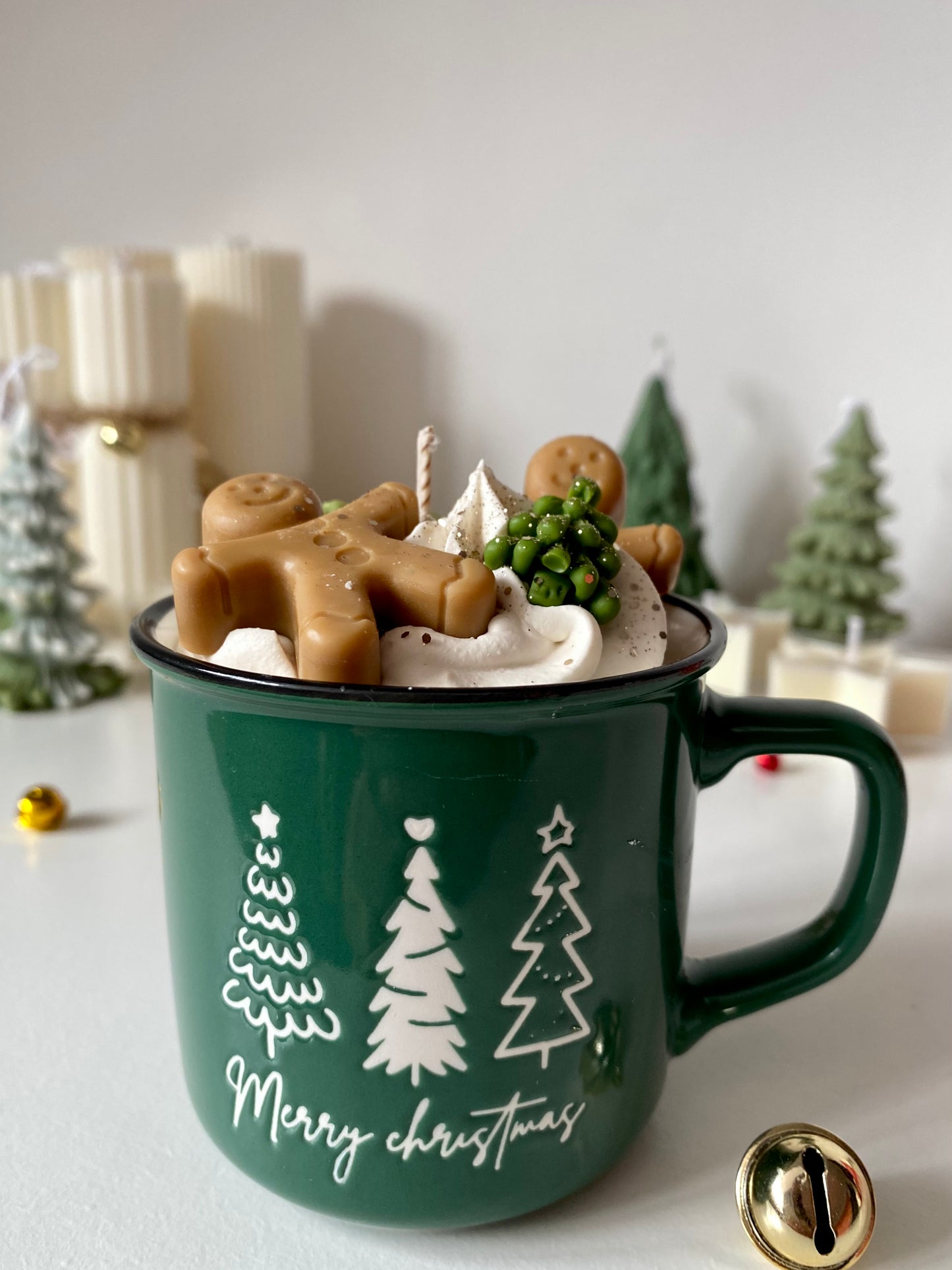 Candela in tazza “Merry Christmas “