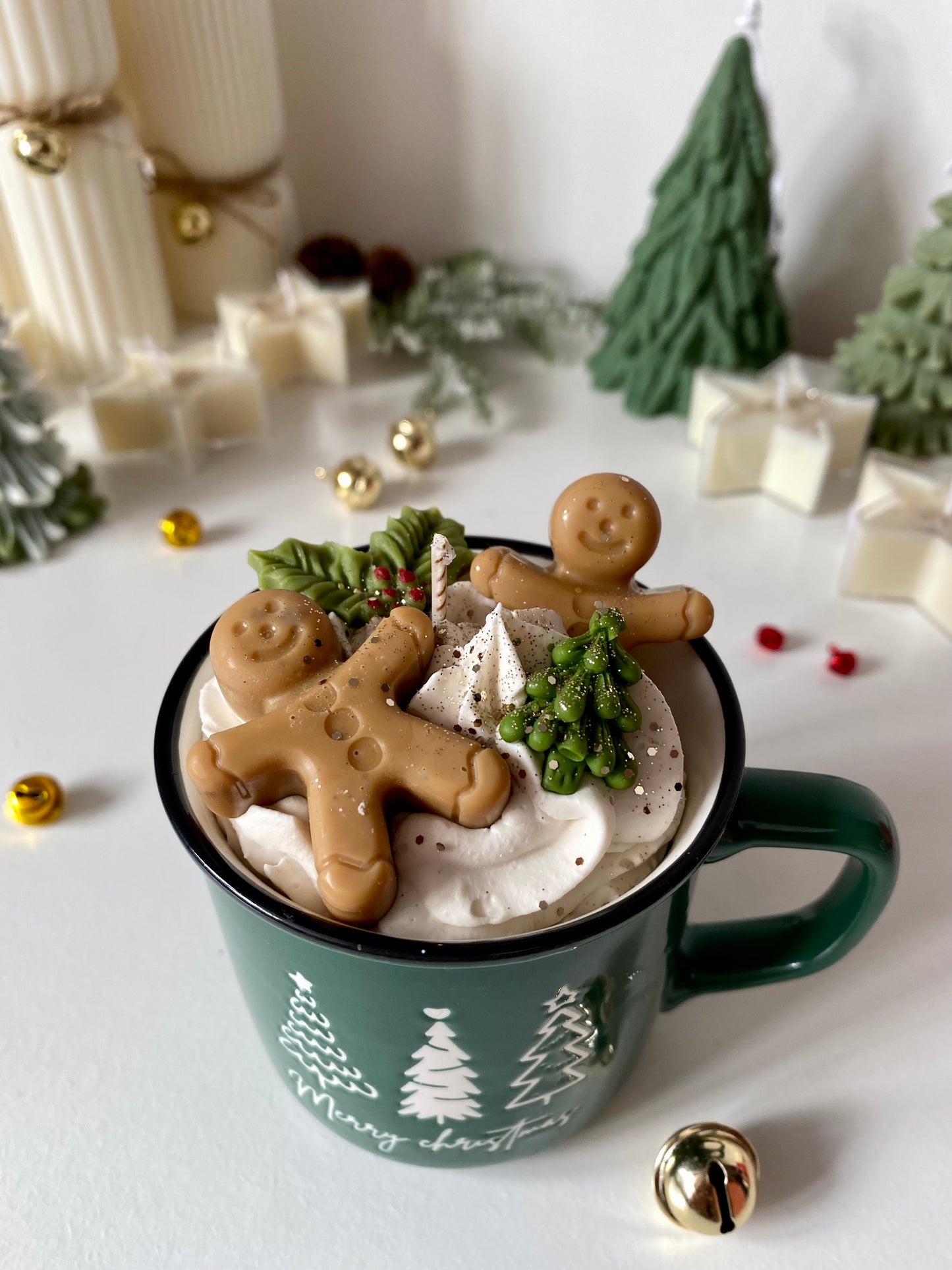 Candela in tazza “Merry Christmas “