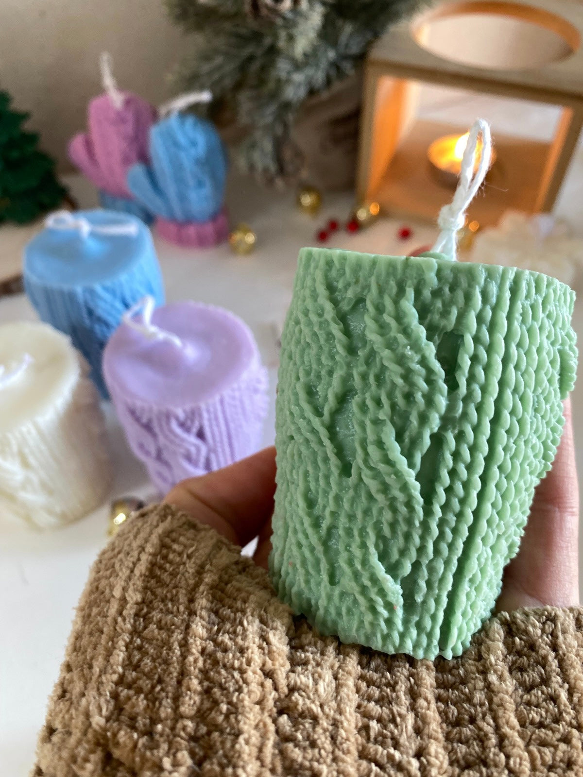 Candela pillastro “Effetto maglia “