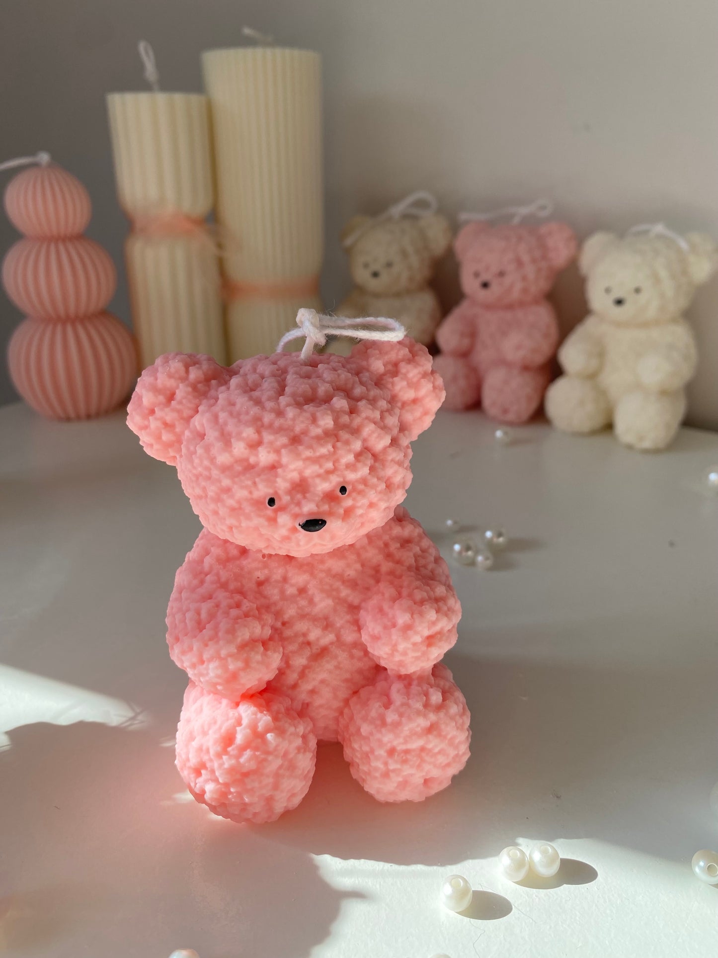 Candela Teddy con fiore