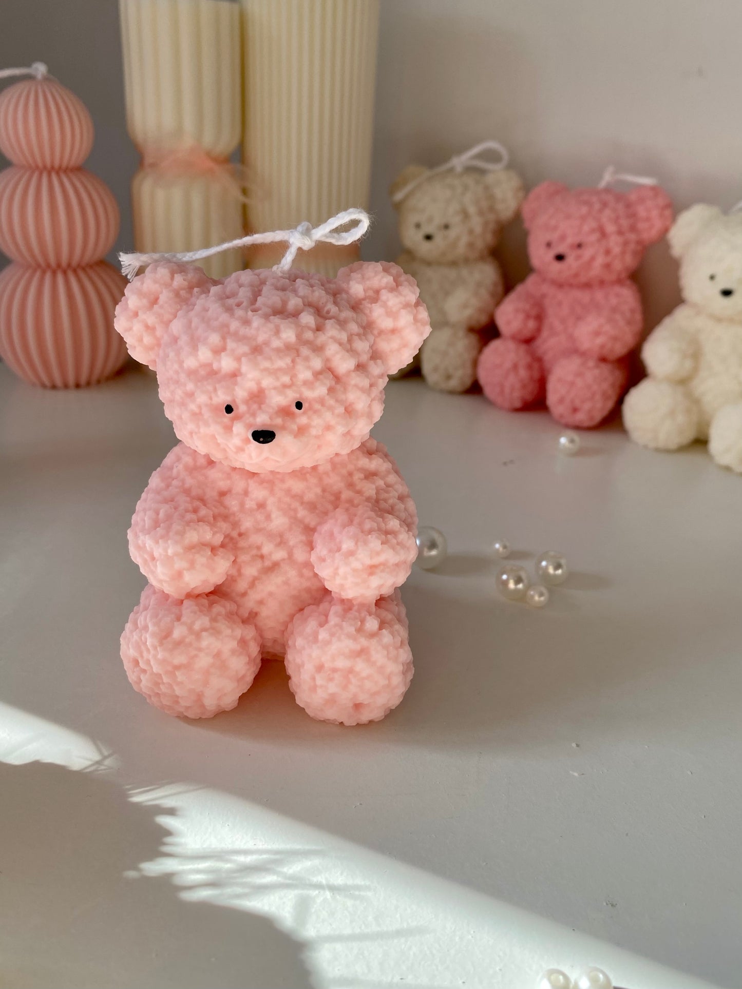 Candela Teddy con fiore