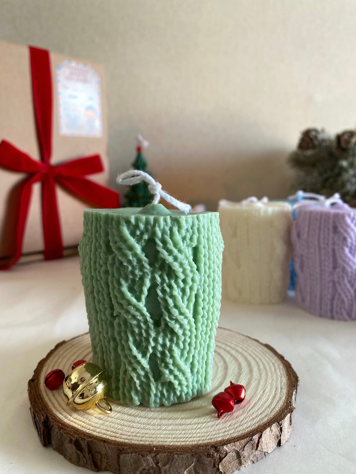 Candela pillastro “Effetto maglia “